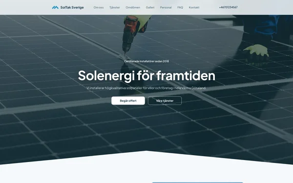 Soltak – demo onepager